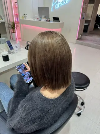 ロング 🤎モテ髪&透明感 ミルクティー🥣🤎のヘアスタイル
