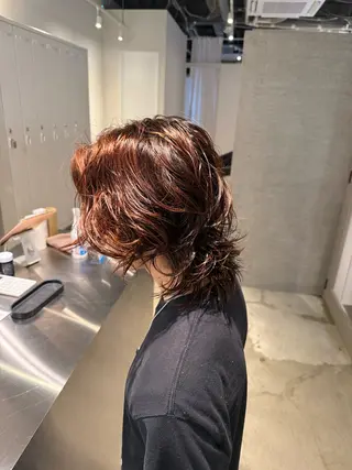 ミディアム パーマ メンズ カラー🌈／ パーマ🌀／凜太郎のヘアスタイル