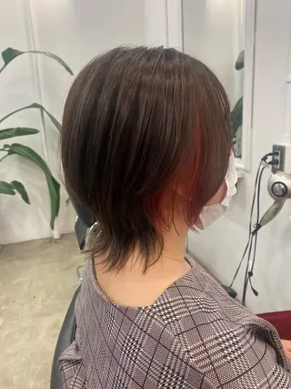 ショート カラー 【ウルフ/レイヤー/ 白髪ぼかし】タツヤのヘアスタイル