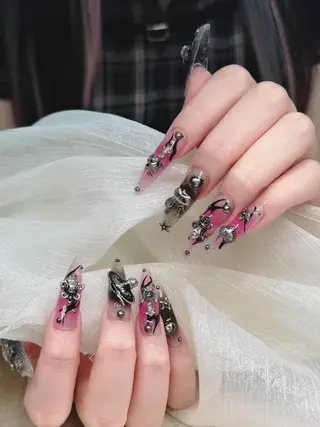 ネイル チップ長さ出し 専門店のネイルデザイン