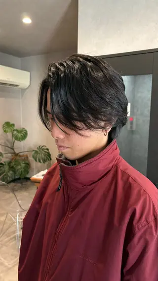 ミディアム パーマ メンズ パーマスタイル特化◎ 永戸圭汰のヘアスタイル