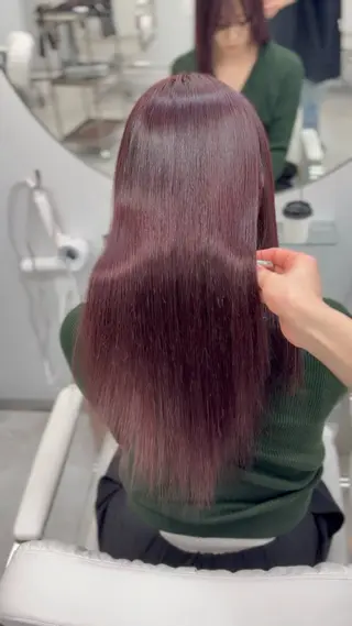 ロング 代官山×美髪縮毛矯正 艶カラー🫧のヘアスタイル
