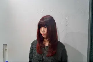 ロング カラー ボブ/レイヤー /艶カラー/sakuのヘアスタイル