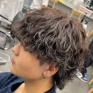 ミディアム パーマ ヘアアレンジ メンズ fifth 石川 凪のヘアスタイル