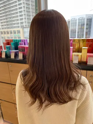 セミロング カラー 美髪形成!色素改善! 秋田 和輝のヘアスタイル