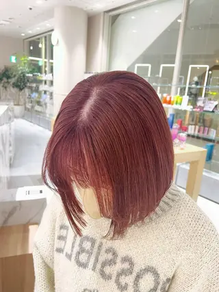 ミディアム カラー kako ショート ボブのヘアスタイル