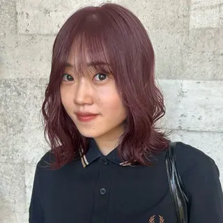 ミディアム カラー 🍒中川葵久美🍒 レイヤー/メンズのヘアスタイル