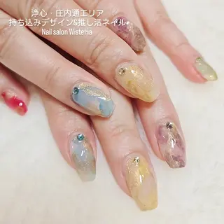ネイル 手描きｱｰﾄ&推し活 🌟Wisteriaのネイルデザイン