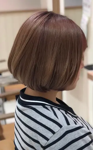 ショート カラー パーマ BASSA 下井草店のヘアスタイル