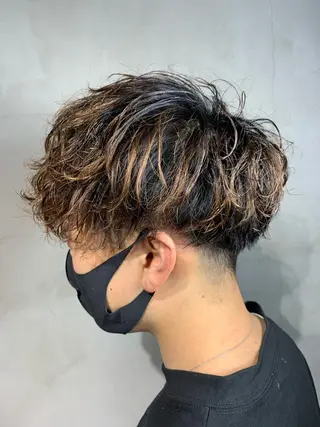 ショート メンズパーマ 工藤勇也のヘアスタイル