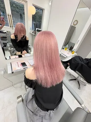 ミディアム カラー 【きらめき屋さん🎀 ハイトーン大和🎀】のヘアスタイル