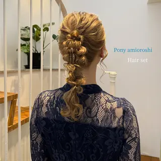 セミロング カラー ヘアアレンジ 透明感カラー｜セット 🩰SAKI𓂃୨୧のヘアスタイル