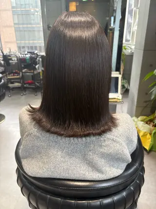 ミディアム 髪質改善☺︎縮毛矯正 ふじい まりんのヘアスタイル