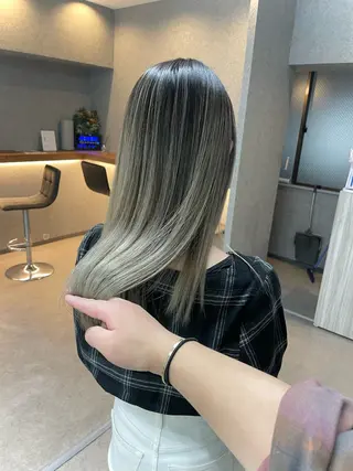 セミロング 小嶋 司のヘアスタイル