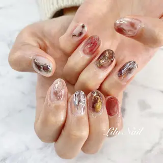 ネイル モチの良さ◉ フィルインネイル♡のネイルデザイン