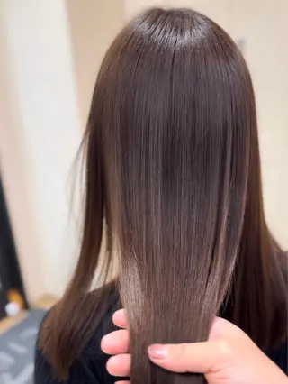 セミロング 【大名】縮毛矯正特化 履歴が複雑ok／金城のヘアスタイル