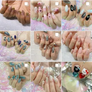 ネイル 渋谷／チップ長さ出し 👑アプレgel-xのネイルデザイン