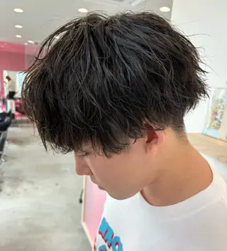 ショート パーマ メンズ メンズカット ボブ/米崎駿也のヘアスタイル