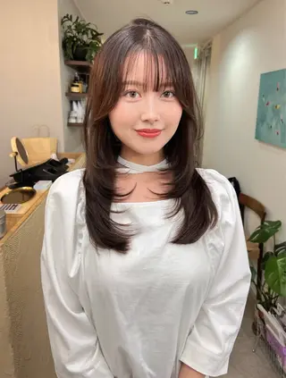 セミロング カラー 韓国レイヤー/ハイ トーン/優太のヘアスタイル
