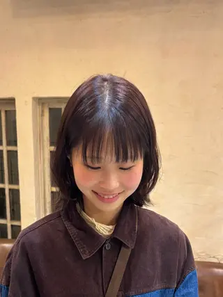 カラー cocoa🎀 透明感カラー/パーマのヘアスタイル
