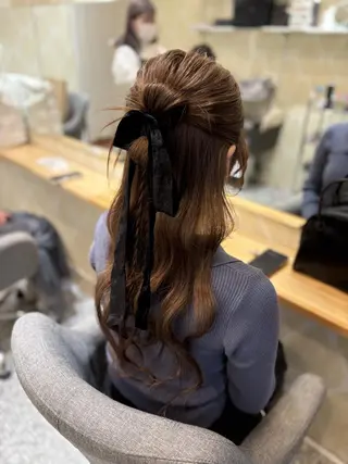 ヘアアレンジ ヘアセット天神駅直結 jrメンバーairaのヘアスタイル