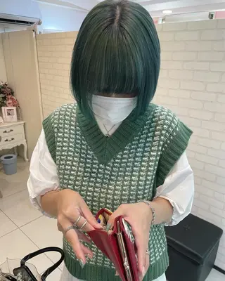 ショート マリカ🦋韓国 ハイトーン/エクステのヘアスタイル