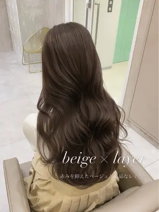 ロング カラー ヘアアレンジ 赤み消し🫧韓国ヘア 🫧藤岡誠也のヘアスタイル