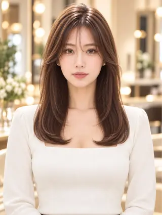 セミロング 艶髪レイヤーの匠✂️ 錦糸町佐藤店長のヘアスタイル