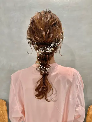 ロング ヘアアレンジ ♡iku♡カラー 髪質改善 アレンジのヘアスタイル