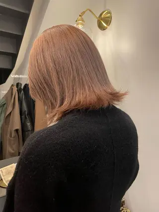 ミディアム カラー やまさきえりこ ニュアンスパーマのヘアスタイル