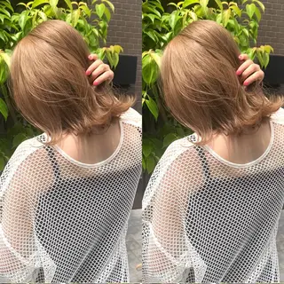ミディアム カラー 🌿レイヤー/ブリー チ/🌿JINのヘアスタイル