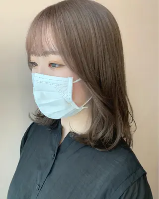 ミディアム カラー hubhair レイヤー/透明感のヘアスタイル