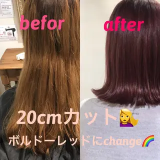 ミディアム カラー ヘアアレンジ 柔らか垢抜けｶﾗｰと ｶｯﾄ🫧ASUKAのヘアスタイル