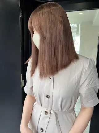 セミロング カラー うる艶/ハイトーン 🎀hina🎀のヘアスタイル