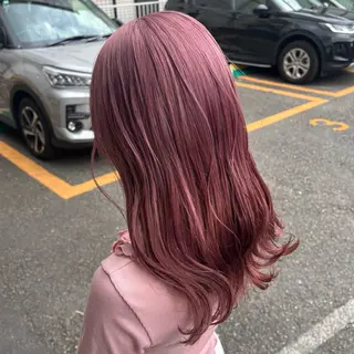 セミロング 🎀ハイトーン/ 艶カラー/夕月🎀のヘアスタイル