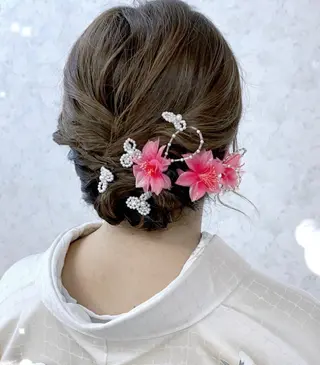 セミロング ヘアアレンジ 小林 かおりのヘアスタイル
