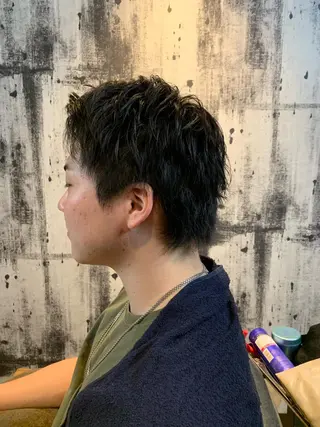 ミディアム メンズ repose日本橋 室町のヘアスタイル