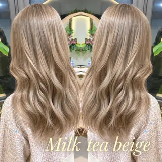 ロング カラー ブリーチカラー矢場町 ハイトーン 栄 平野のヘアスタイル