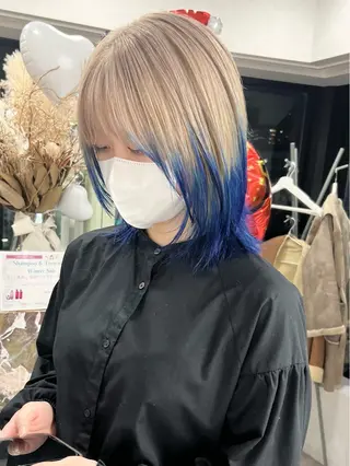 カラー デザイン×ダブルカラ ーHarusa🎀のヘアスタイル