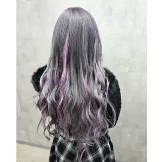 ロング カラー 編み込みエクステ/ ハイトーン りょすけのヘアスタイル