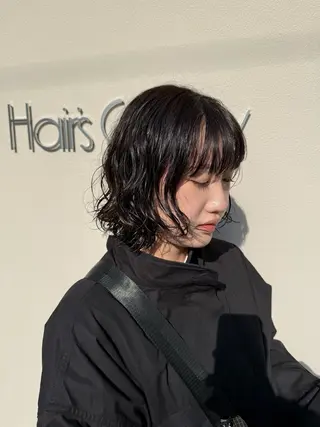 ミディアム パーマ キタド アミのヘアスタイル
