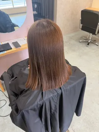 ミディアム 透明感カラー🫧 🍒久留米美容室のヘアスタイル