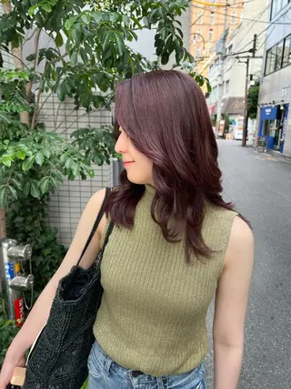 セミロング カラー ブリーチ/ベージュ 💕/momoaのヘアスタイル