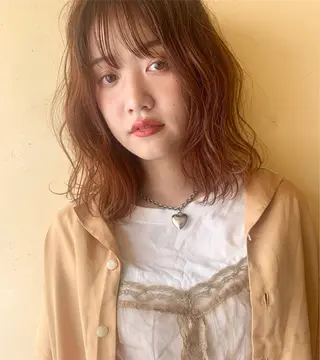 ミディアム カラー ヘアアレンジ 福岡似合わせレイヤー /ウルフ/ハイトーンのヘアスタイル