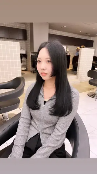 ロング カラー パーマ ヘアアレンジ メンズ 上品＆韓国風 🥀海心🥀のヘアスタイル