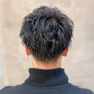 ショート パーマ メンズ 波巻きスパイラルパー マ/シャドウパーマ駿のヘアスタイル