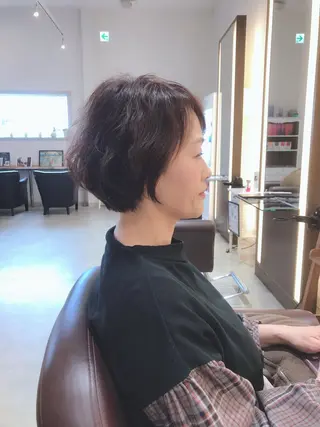 ショート カラー パーマ 片山 雄のヘアスタイル
