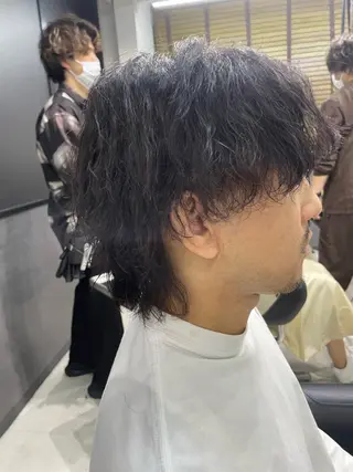 パーマ メンズ メンズ特化 井手伸哉のヘアスタイル