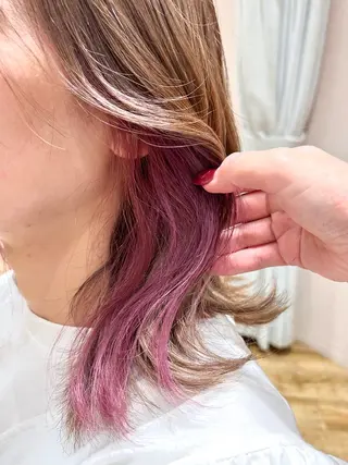 カラー 🫧佐藤透明感カラー デザインカラーのヘアスタイル