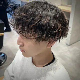 ショート パーマ メンズ Riku/メンズ/ クロスパーマ/ボブのヘアスタイル